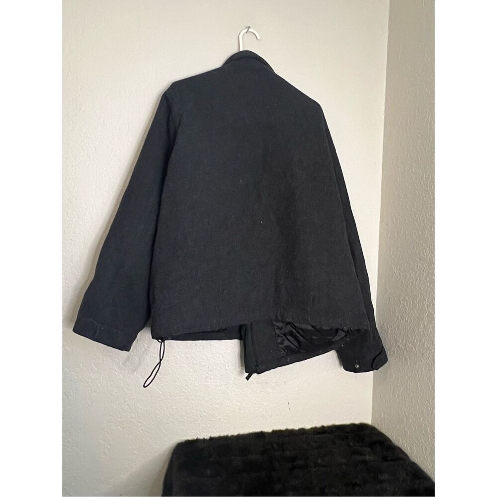Ralph Lauren black wool blend winter jacket coat XL - Picture 2 of 3